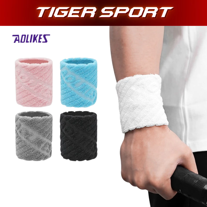 Băng Đô Đeo Cổ Tay AOLIKES 0238 , Dày Dặn 2 Lớp, Lau Mồ Hôi Khi Tập Thể Thao, Cầu Lông, Pickle Ball