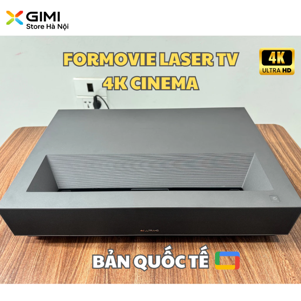 Máy Chiếu Formovie Laser TV 4K Cinema Quốc Tế | Laser ALPD | DLP 4K | Android TV | Chiếu Siêu Gần UST