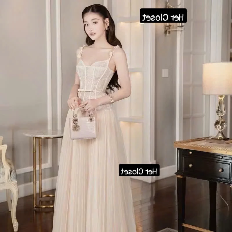 [TRẮNG KEM] [VÁY THIẾT KẾ] Váy corset dáng cúp dài phối voan xếp ly, đầm váy maxi corset dáng dài, đầm đi tiệc, sẵ......