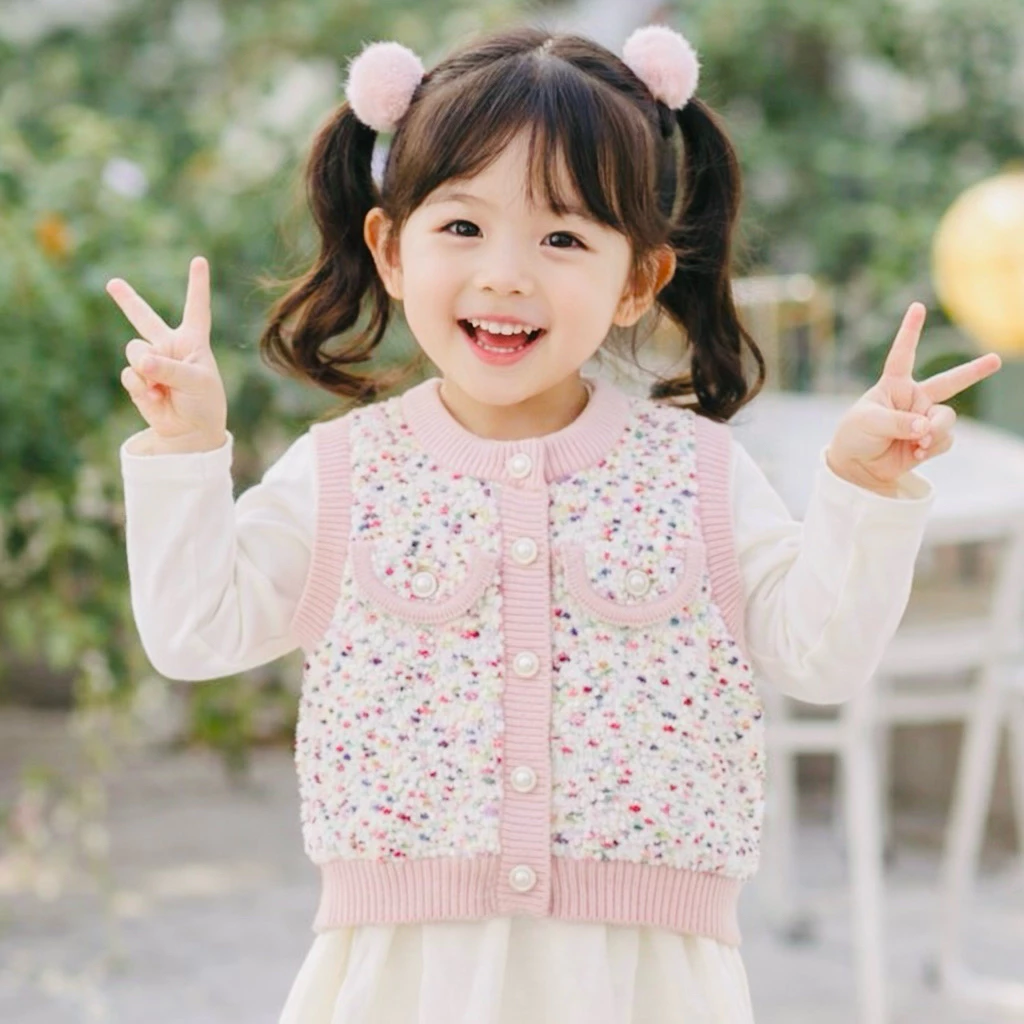 Áo gile Cúc Ngọc đẹp chất sịn dày dặn kiểu đẹp cho bé gái 8-18kg