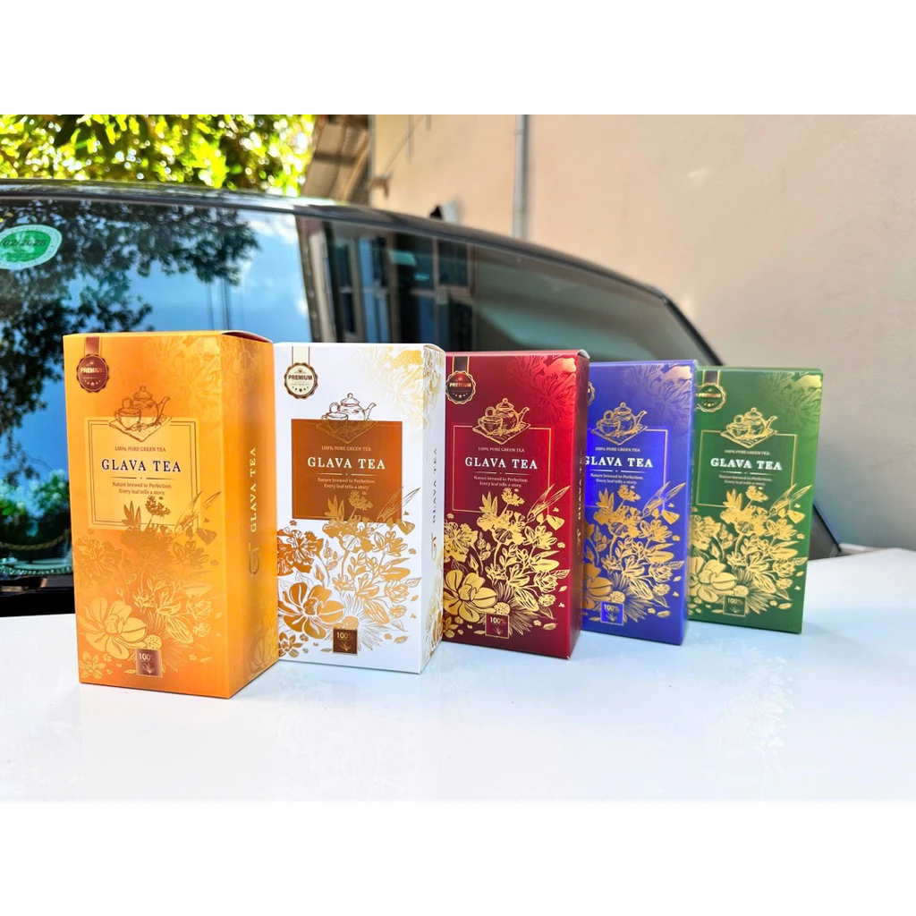 (Sỉ combo 100 cái) Vỏ hộp giấy đựng trà Glava tea đóng giỏ quà tết