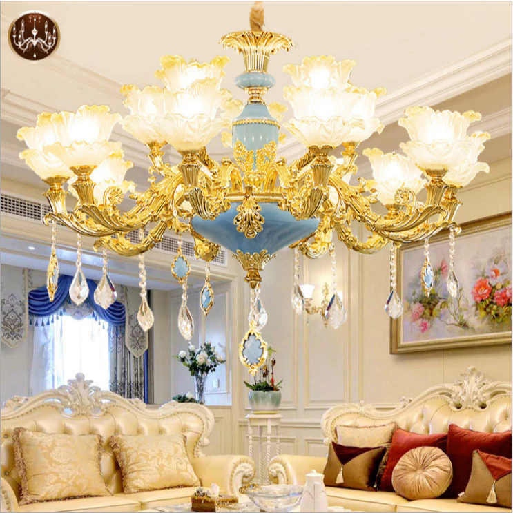 Đèn Chùm ROYAL BẮP CẢI Cao Cấp Chất Liệu Đá Trang Trí Phòng Khách, Nhà Hàng, Khách Sạn Cực Sang Trọng[ Bảo hành 5 năm]