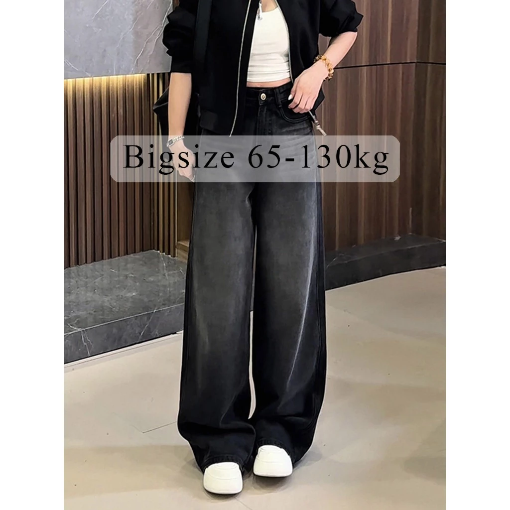 Quần bò bigsize 130kg, Quần Jean ống rộng chất jean mềm mặc siêu thoải mái cho các bạn chuppy JEAN