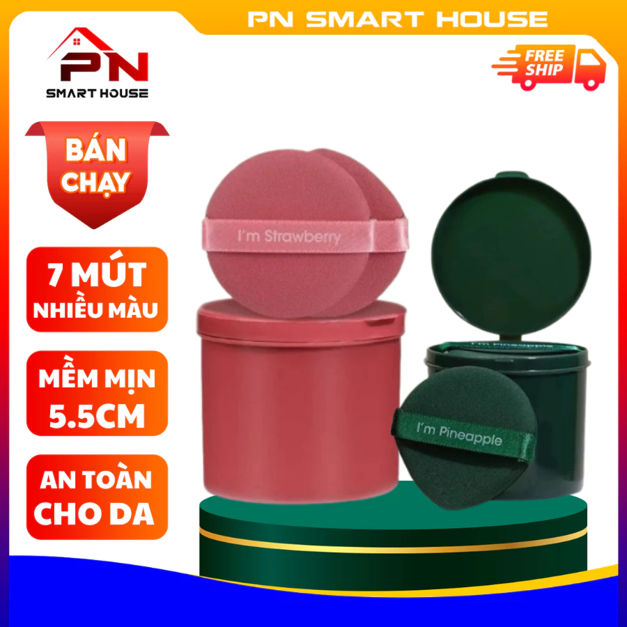 Hộp 7 Mút Tán Kem Nền Hai Mặt Sử Dụng Ướt Và Khô 3 màu Siêu Xinh