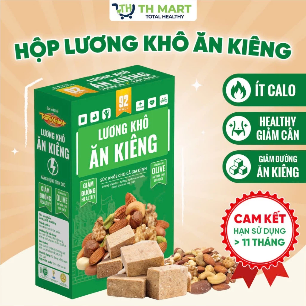 [ĂN KIÊNG] Hộp 1kg Lương Khô Mini Ăn Kiêng Cao Cấp, Viên Bỏ Túi Tiện Lợi, Chống Đói,Ít Đường Ít Calo
