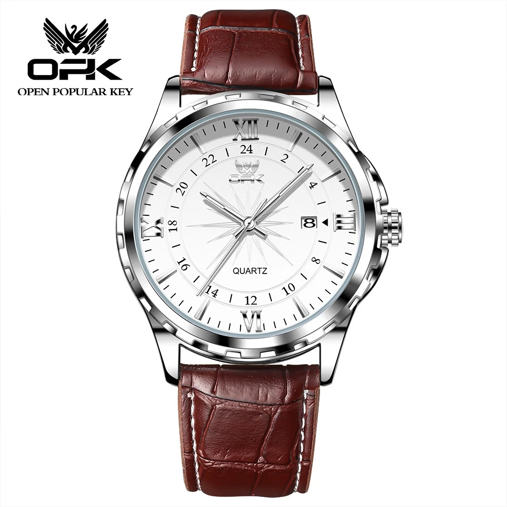 Đồng hồ nam OPK.6003 thời trang sang trọng lịch lãm chống nước có lịch chống nước