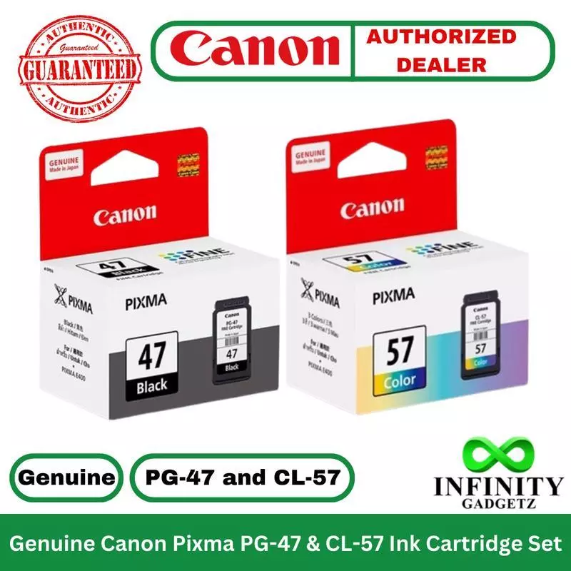 Combo mực in Canon PG 47 và CL 57s cho máy Canon E400, E410, E460, E470, E480