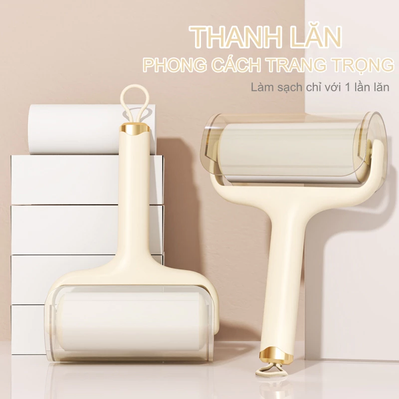 Cây lăn bụi giường, loại bỏ lông thú cưng.quần áo, chăn, thảm đa năng cao cấp 60 lớp siêu dính 10cm