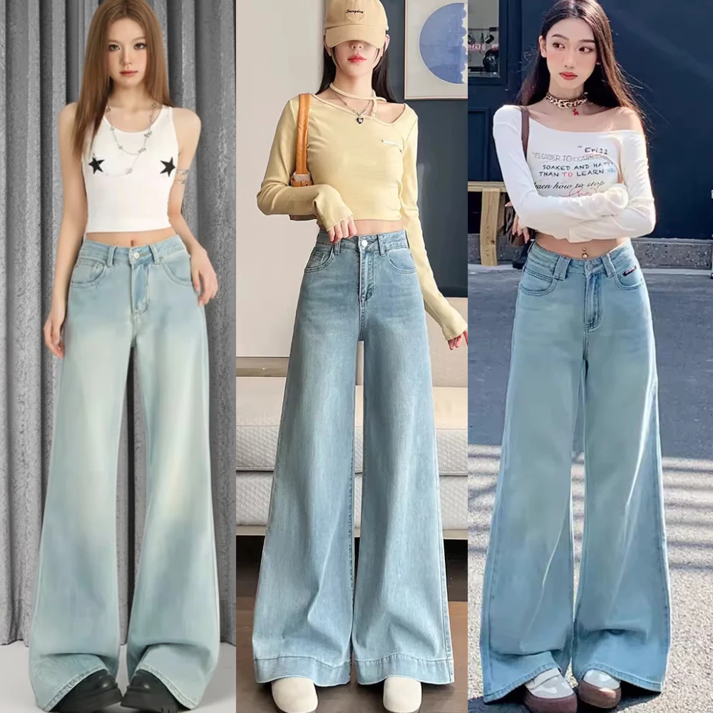Quần Jeans Ống Loe Nữ Dáng Suông Rộng 34-36cm, Chất Liệu Jeans Cao Cấp Không Bai Xù Cực Tôn Dáng