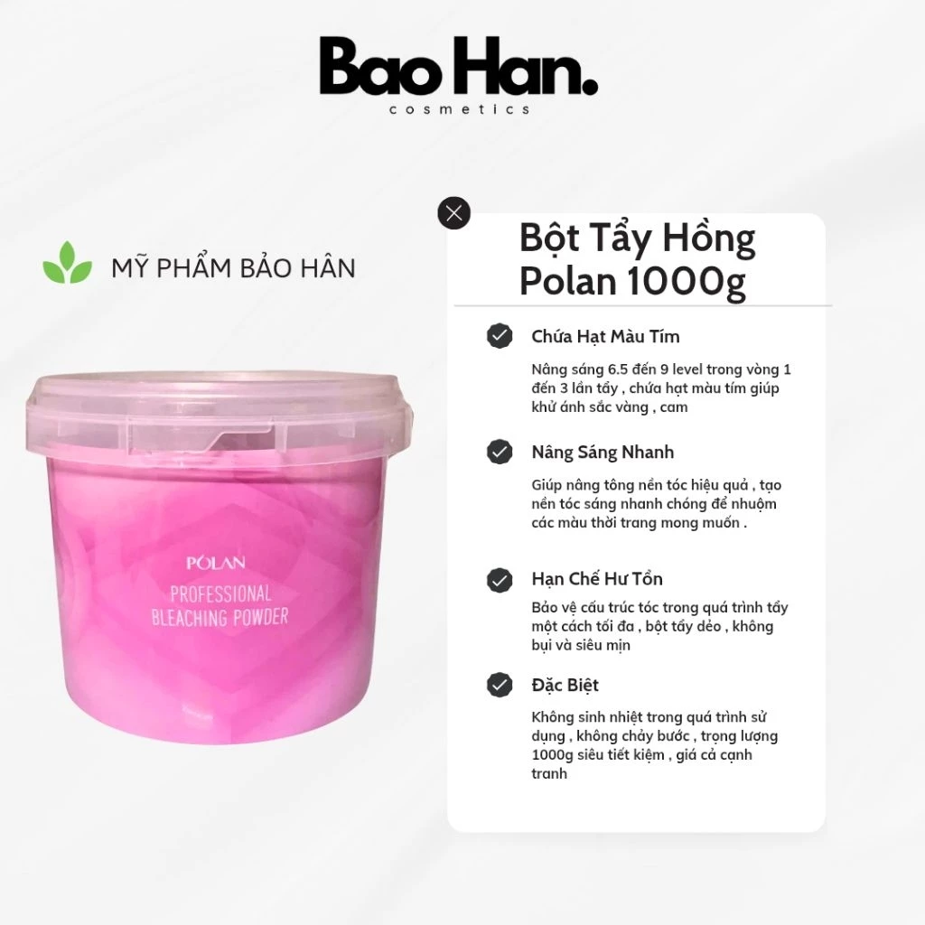 BỘT TẨY POLAN HỒNG 1kg (CHỨA HẠT MÀU TÍM)