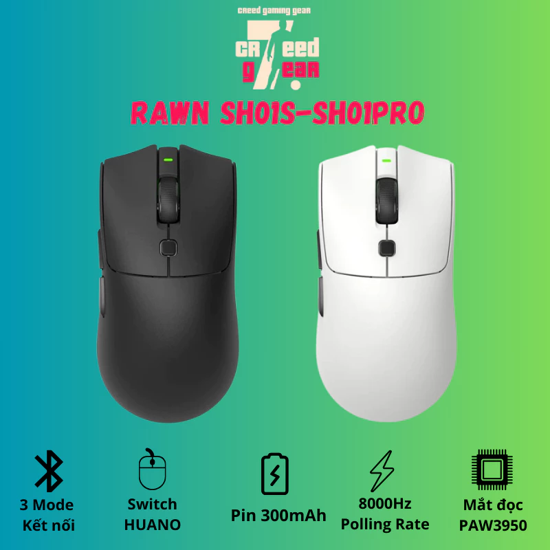 Chuột không dây RAWM SA-SH01 S, PRO