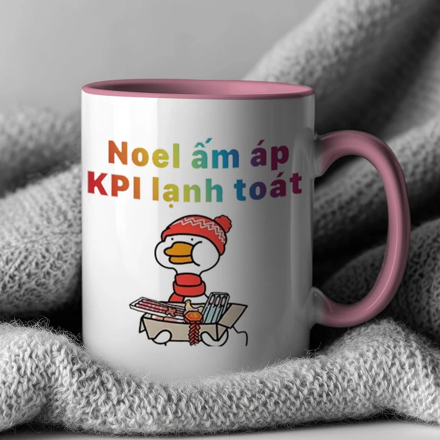 Cốc NOEL Ấm Áp KPI Lạnh Toát. LY QUEEN, Ly In Hình Dễ Thương Theo Yêu Cầu Làm QUÀ TẶNG Dịp Lễ 330ml