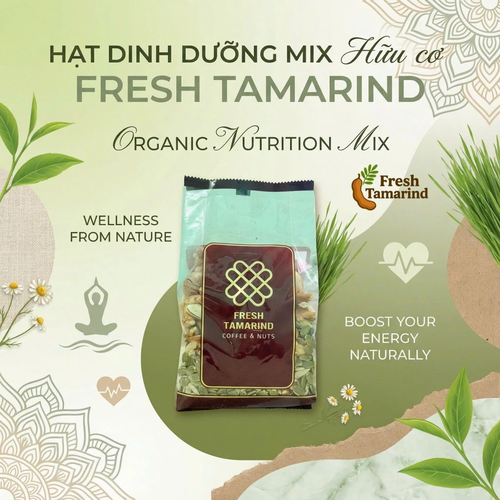Mix 7 loại hạt hỗn hợp Mourad’s túi 500g – Giòn thơm, hương vị tự nhiên