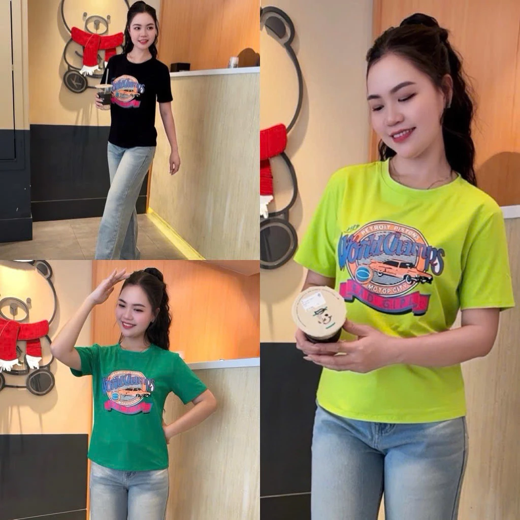 (MỞ Bán ) Áo thun thái nữ in hình đẹp chuẩn from  nhiều màu sắc ah