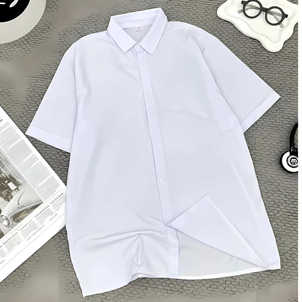 Giá Xưởng Áo Sơ Mi Trắng Học Sinh, Áo Đi Học Cộc Tay, Dài Tay Cho Nam Nữ Đủ Độ Tuổi học sinh