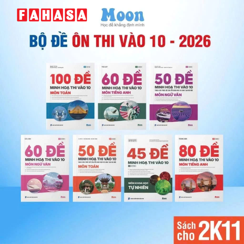 Sách Đề Minh Họa Thi Vào 10 Môn Toán, Văn, Anh 2026