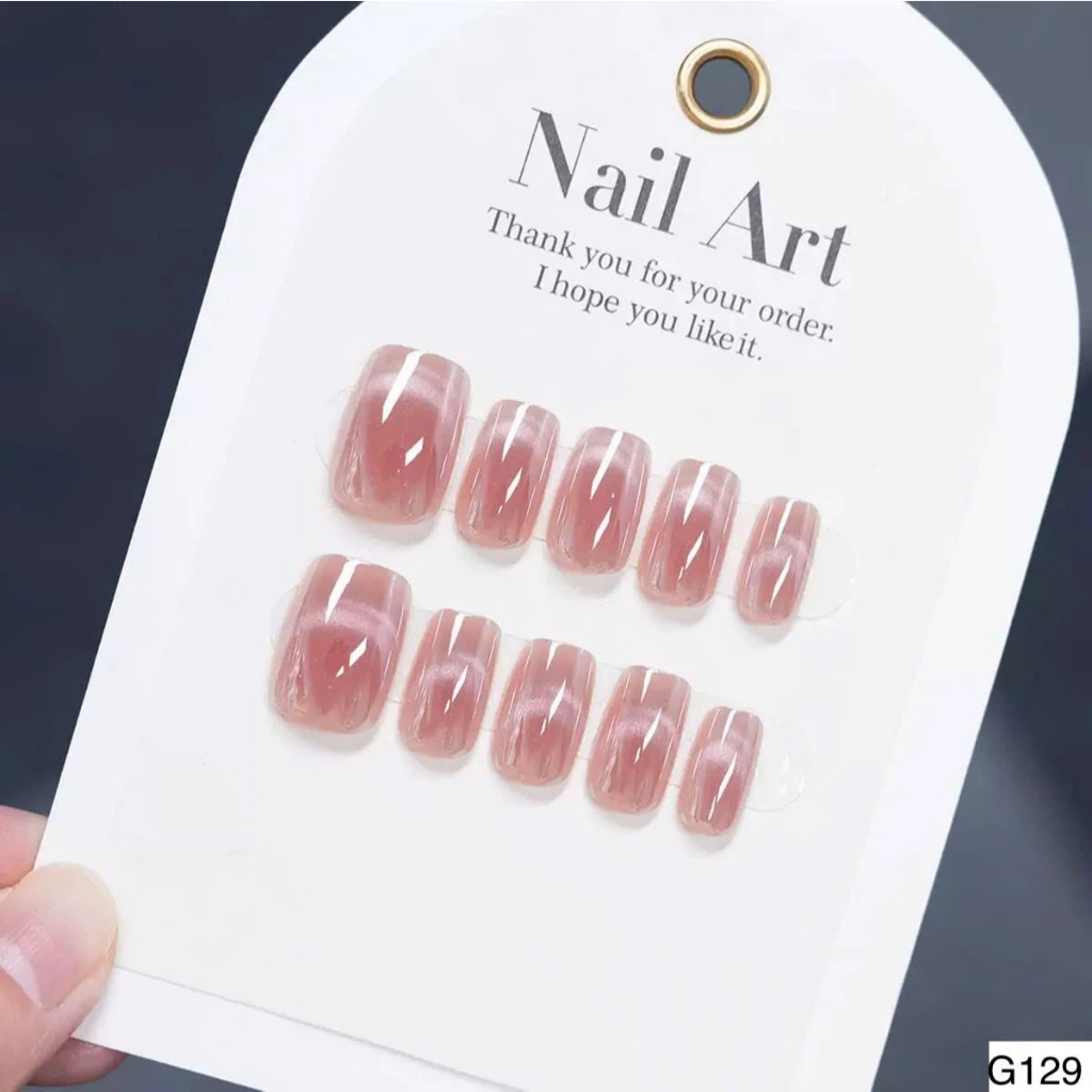 G129 - nailbox hoạ tiết da bao bộ 30 móng phụ kiện mẫu mới đi chơi trung thu, tiệc cưới 2026 shop loan kim nails giả