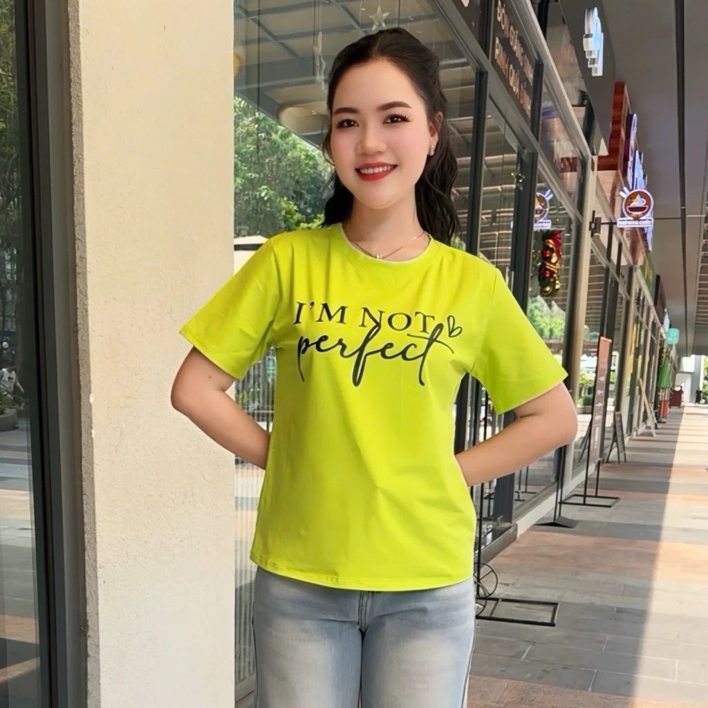 (40-70kg) Áo Thun  Nữ  Mềm Mát Mịn Phong Cách Độc  Đáo