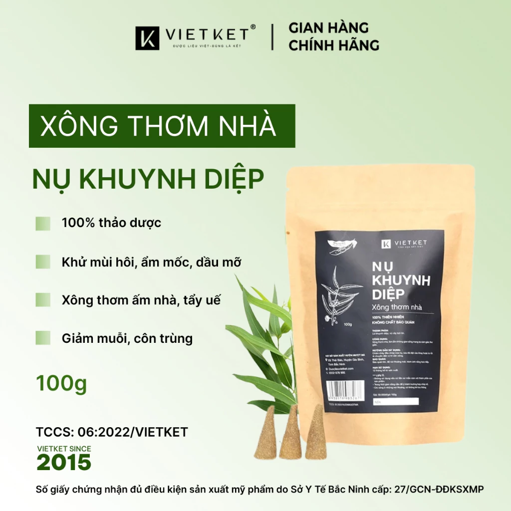 45 Nụ Khuynh diệp Vietket - Có nụ cháy kém vì không tạo cháy, Xông thơm ấm nhà, xông nhà tẩy uế.