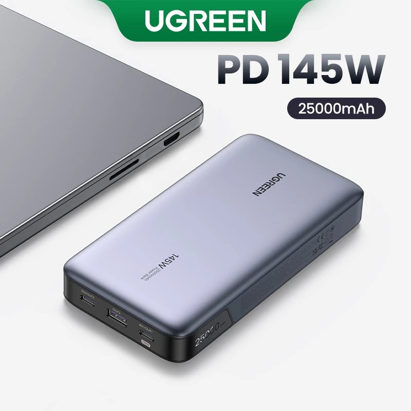 Ugreen 145W Power Bank 25000mAh Di Động PD Sạc Nhanh PowerBank Cho Laptop Notebook | Bảo hành 18 tháng