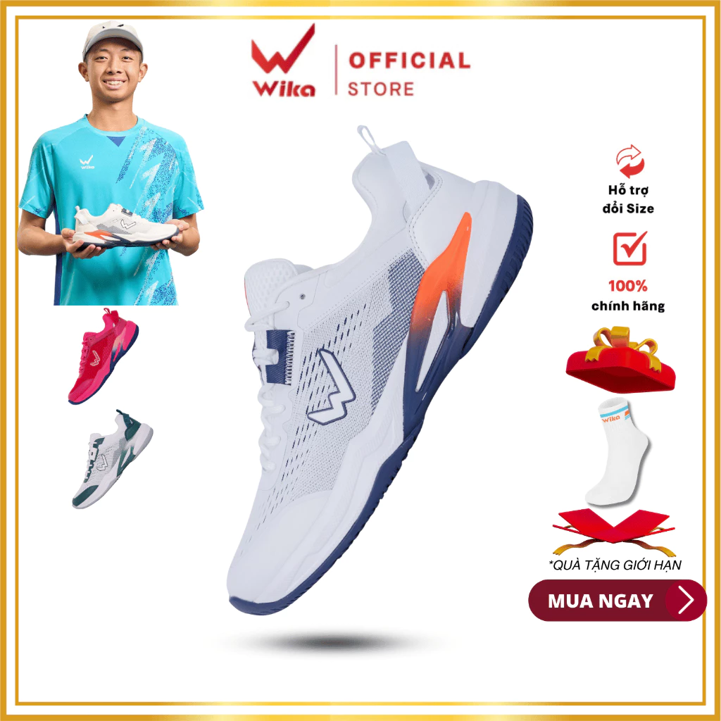 Giày Pickleball Mato x Quang Dương,Upper Wi Fly-knit co giãn đa chiều, Đệm Wi-Cloud hấp thụ lực tốt