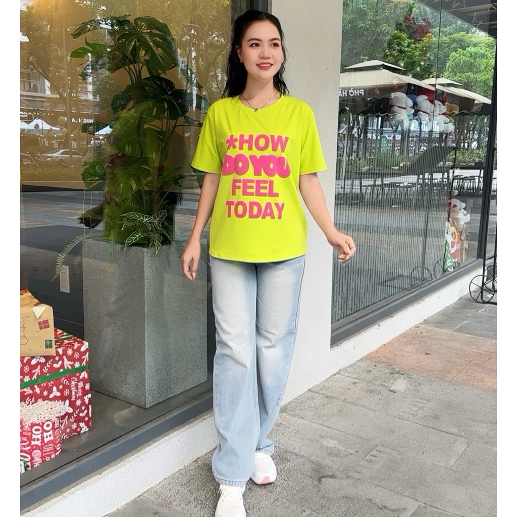 [M11]Áo Thun Thái In chữ Nổi from (40-70kg) chất mềm mại mát lạnh