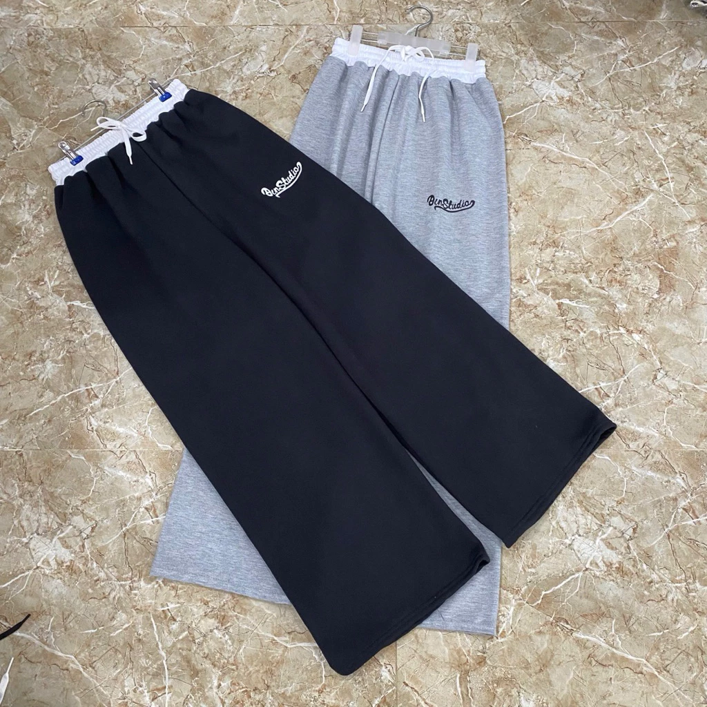Quần suông nữ in chữ cạp chun phối 38-53 kg