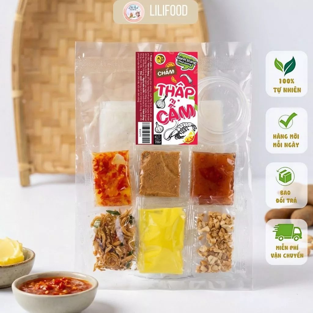 Bánh Tráng Dẻo Tôm Cuộn/Chấm Bơ Trứng Gà Nhiều Vị Siêu Ngon-LiliFood