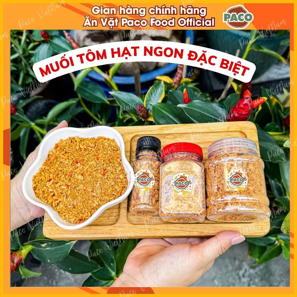 [Tổng Hợp MUỐI PACO] muối hột tôm muối nhuyễn tôm muối bò muối ăn chay các loại muối dùng chấm trái cây trộn bánh tráng
