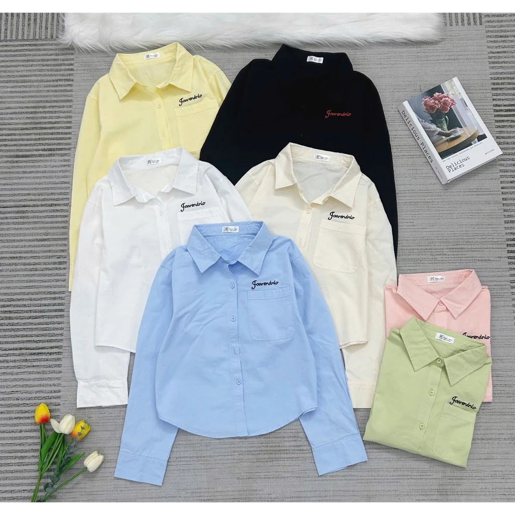 Áo Sơ Mi Nữ Tay Dài {786} Form Vừa Chất Vải Kaki Cotton Mặc Thoải Mái Vừa Vặn,Dễ Phối Đồ Xinh
