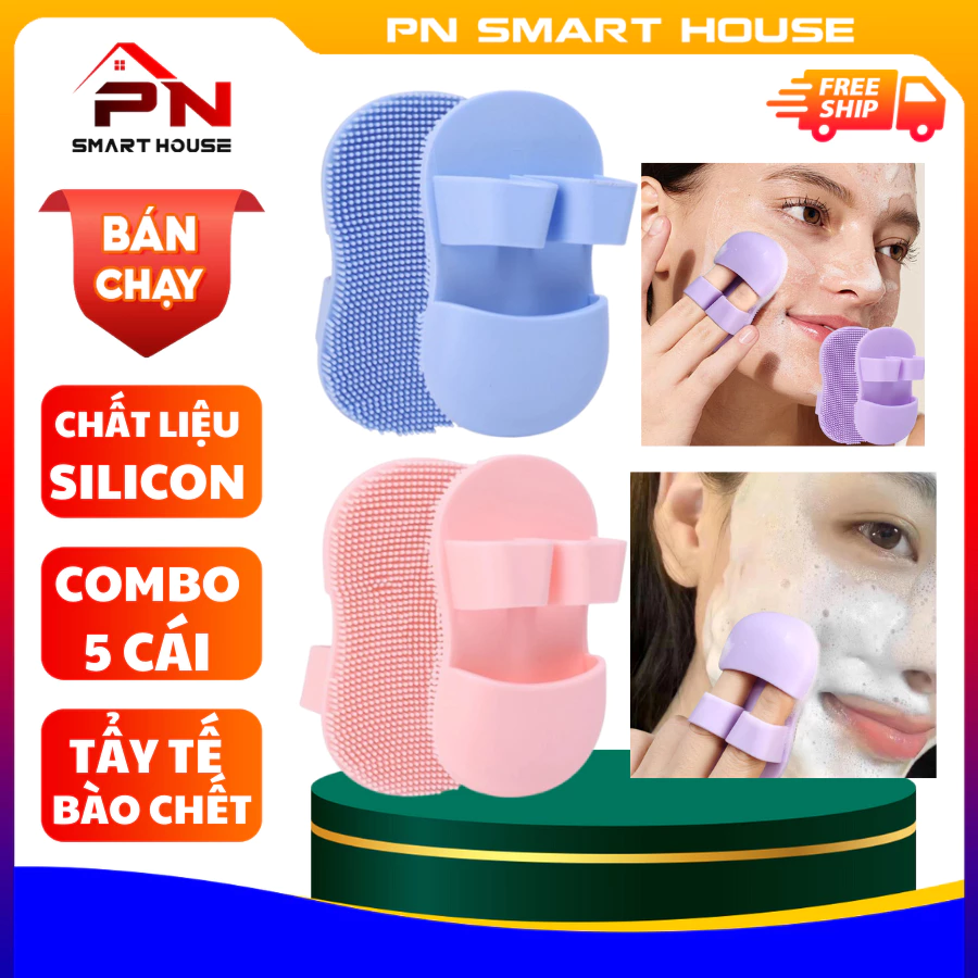 Bàn chải rửa mặt silicon, bàn chải tẩy tế bào da chết, làm sạch lỗ chân lông