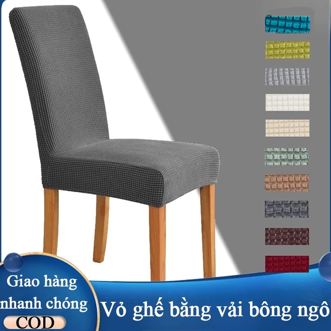 Bọc ghế màu trơn chống bám bẩn và không phai màu phù hợp cho mọi dịp sử dụng-Nội thất trang trí