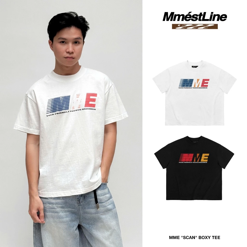 Áo thun MMESTLINE "SCAN" form Boxy vải Premium Cotton