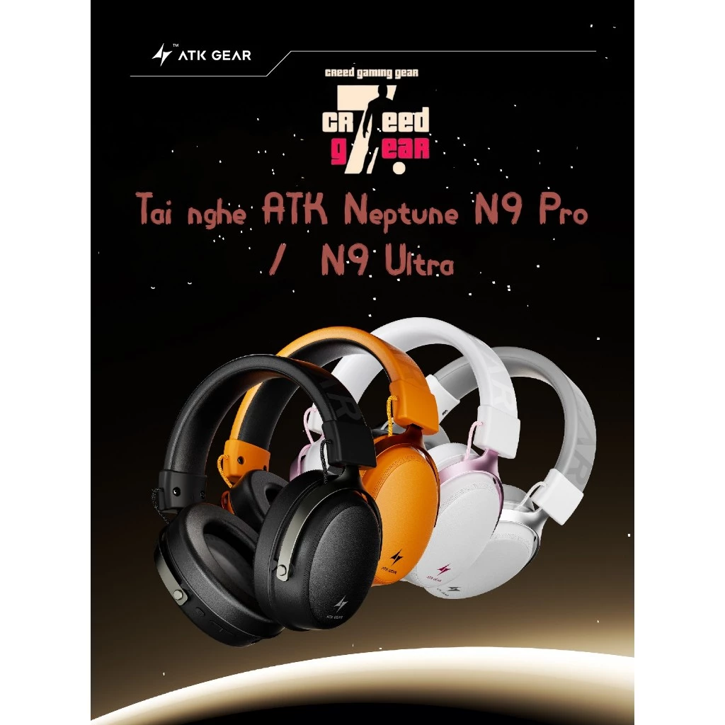 Tai nghe không dây Gaming ATK Neptune N9 Pro /N9 Ultra và Mercury M1 | 4 mode và 3 mode | Dây | Bluetooth | 2.4Ghz