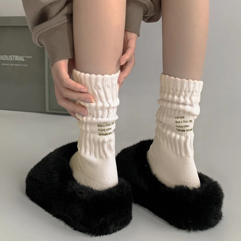 Tất thể thao cổ cao gân dọc chất cotton co giãn mềm mịn, tất cổ cao dành cho nam nữ unisex dễ phối đồ