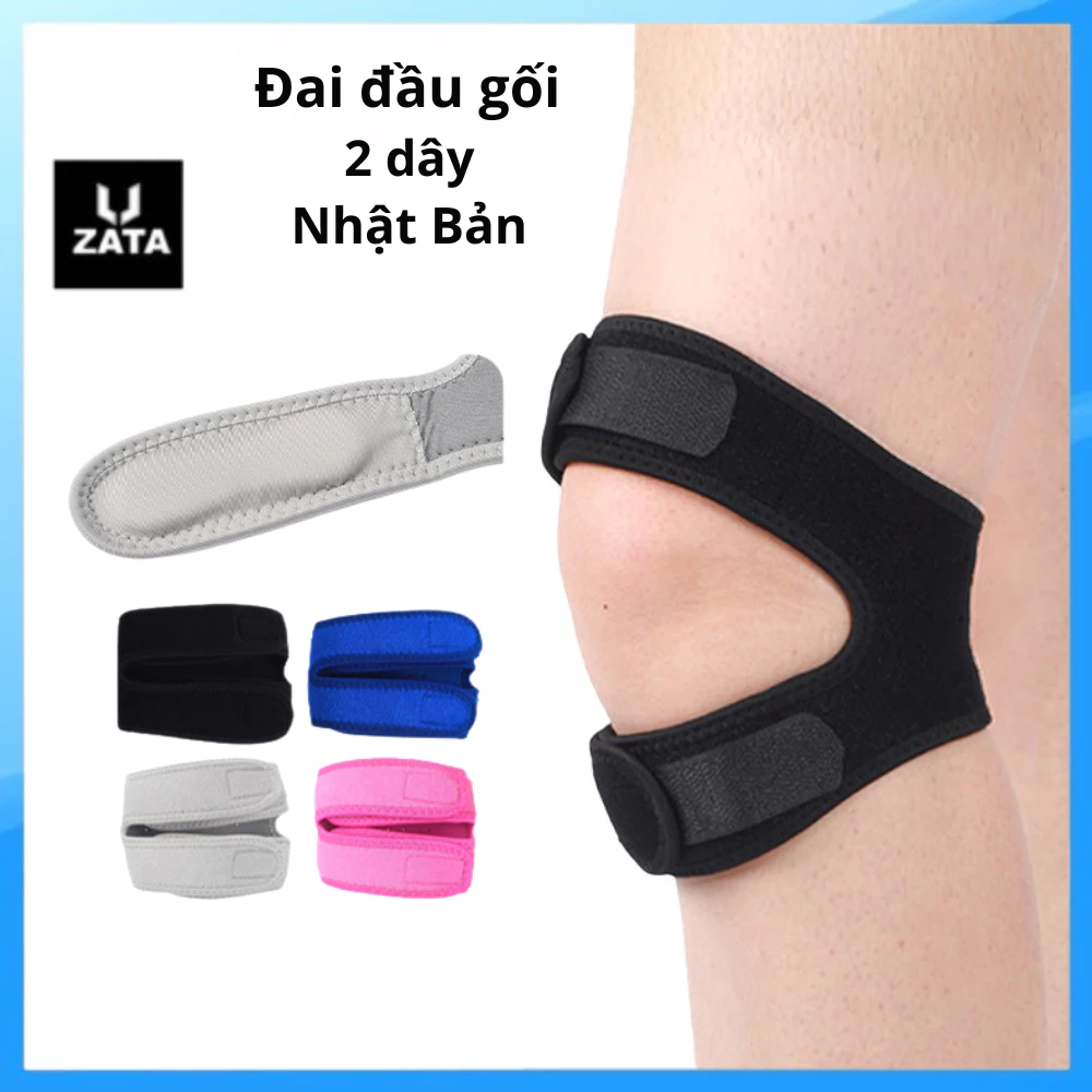 Đai Quấn Bảo Vệ Đầu Gối 2 Dây Bảo Vệ Khớp Có Đệm Silicone Quấn Gối Bảo Vệ Cơ Khi Tập Thể Thao Zata Vn - DG-2D