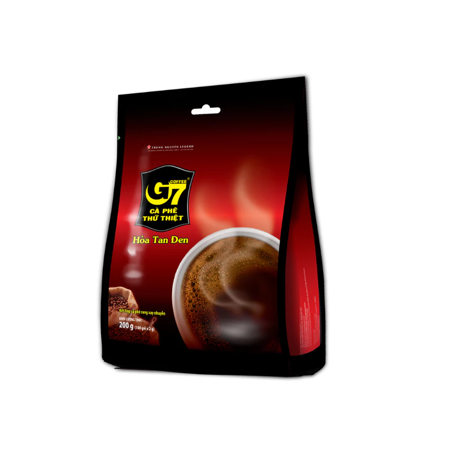 Trung Nguyên Legend - Cà phê G7 hòa tan đen ( không đường) - bịch 100 sachets 2gr