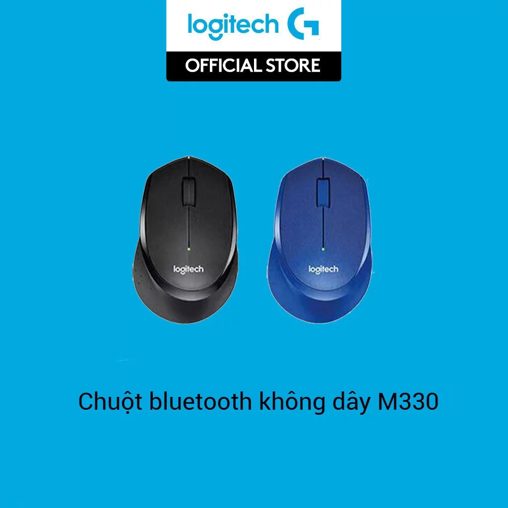 Chuột không dây Logitech M330 yên tĩnh cho máy tính để bàn, máy tính xách tay, chơi game, văn phòng, kinh doanh thoải má