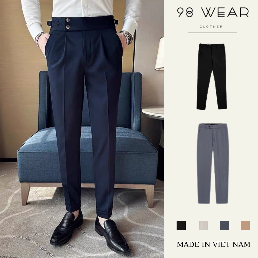 Quần BAGGY Cạp Cap, Phong Cách Hàn Quốc, Lịch Sự, Đơn Giản. thời trang Nam Cao Cấp