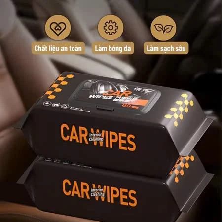 Thùng 10 Gói Khăn Ướt Car Wipes Lau Nội Thất Ô Tô Đa Năng 80 Tờ