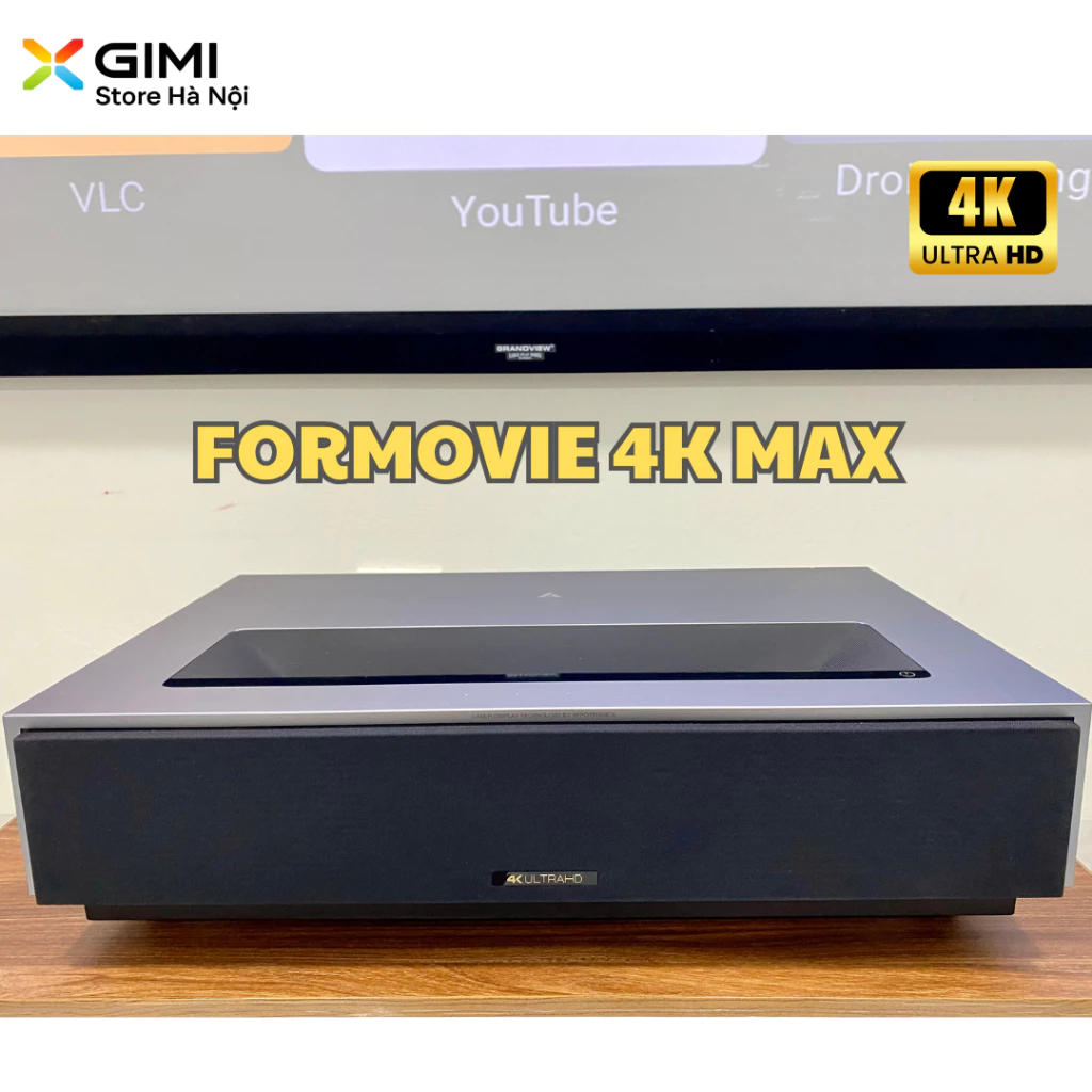 Máy Chiếu Siêu Gần Formovie 4K Max | Laser ALPD | DLP 4K | 4500 ANSI Lumens | Android TV | UST
