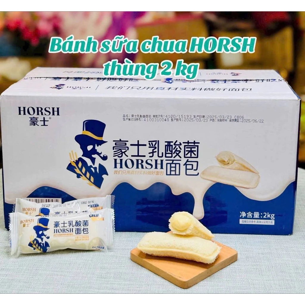 thùng bánh sữa chua ông già horsh 2 kí siêu ngon chuẩn hàng ăn vặt