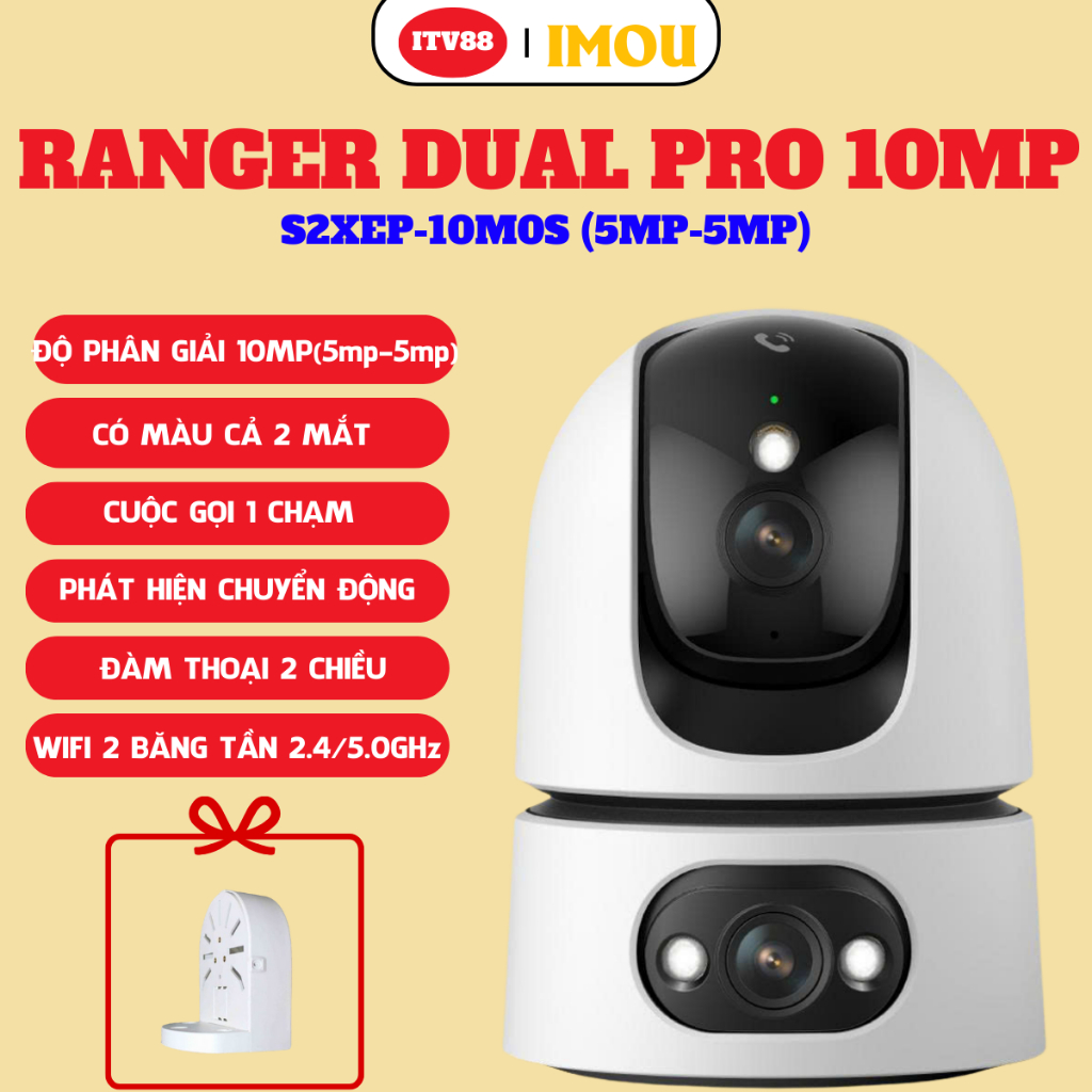 Camera Imou 2 Mắt Trong Nhà IMOU Ranger Dual Pro 10MP/6MP - S2XEP-10M0S/6M0S I…