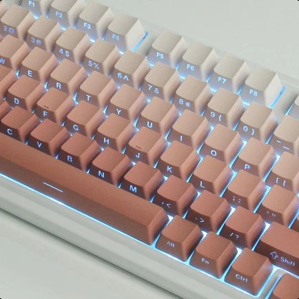ZIFRIEND 134 Keycaps vật liệu OEM PBT cao cấp cho bàn phím cơ chơi game DIY mũ phím độ dốc màu hồng
