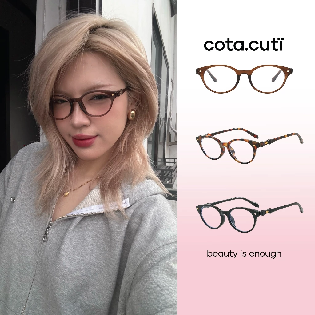 [BOW] [cota.cuti x Veebong] Kính Cận/Kính Mắt Thời Trang cota.cuti  - Gọng Kính Tối Giản, Chắc Chắn