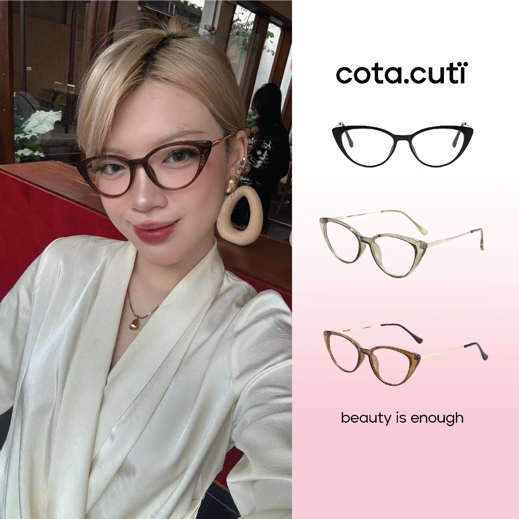 [LORA] [cota.cuti x Veebong] Kính Cận/Kính Mắt Thời Trang cota.cuti  - Gọng Kính Tối Giản, Chắc Chắn