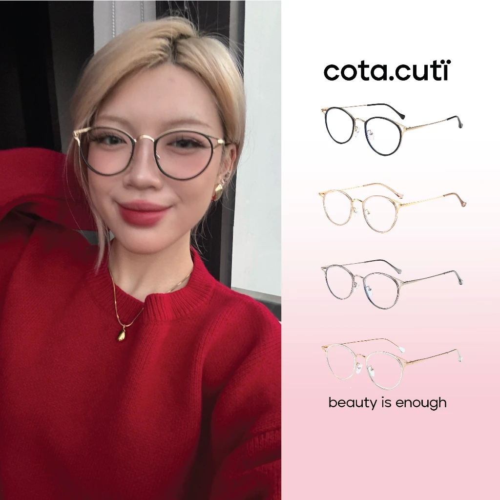 [MIU] [cota.cuti x Veebong] Kính Cận/Kính Mắt Thời Trang cota.cuti  - Gọng Kính Tối Giản, Chắc Chắn