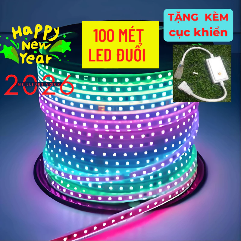 100M Dây led nháy 2835SMDTặng Kèm Nguồn,đèn led hắt trần,trang trí decor phòng,quấn cây chống nước