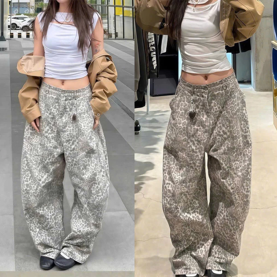 [DEAL MỞ BÁN] LEOPARD WIDE JEANS - HOẠ TIẾT BÁO ĐỐM