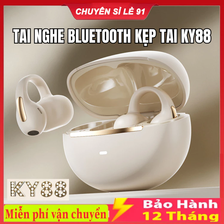 Tai Nghe Không Dây KY88 / PRO5S / M10 / F9 Bluetooth Kẹp Tai Tích Hợp Mic Khử Tiếng Ồn, Thiết Kế Nhét Tai Thoải Mái